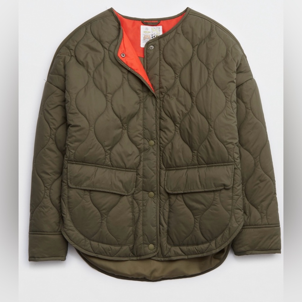 OFFLINE BY AERIE QUILTED BOMBER JACKET NEW WITH TAGS, LARGE